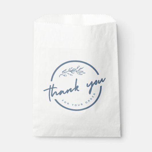 Dank u- Custom White Favor Bag Bedankzakje (Voorkant)