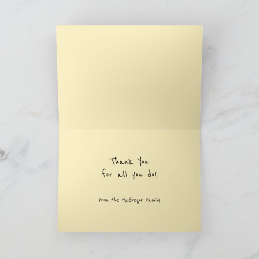 Dank u dagleraar kaart (Binnen)