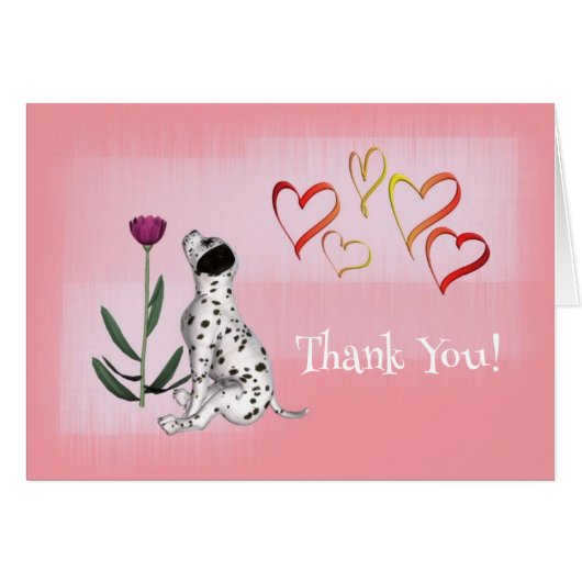 Dank u Dalmation Roos dank u (Voorkant Horizontaal)