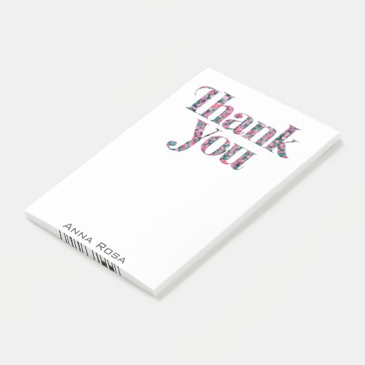 *~* Dank u Dankbaarheid AP85 Bloemen Manifest Post-it® Notes (Schuin)