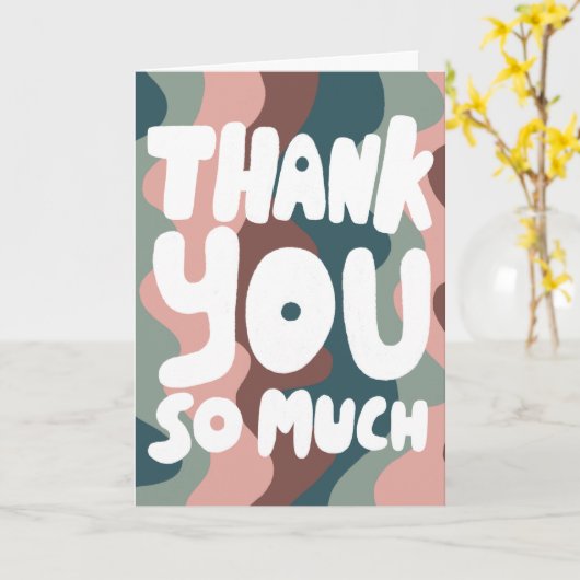 DANK U DANKZIJ DE kleurrijke roze groene strook CU Kaart (Gele Bloem)