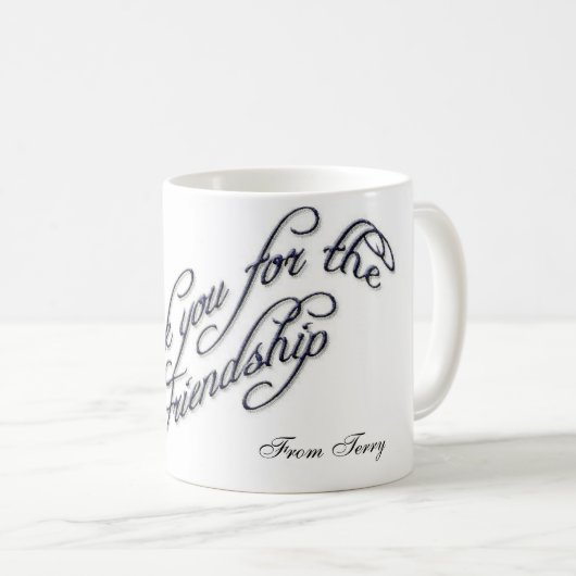 dank u dat u een vriend bent 2 koffiemok (Voorkant rechts)