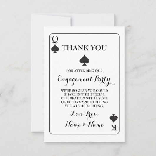 Dank u dat u kaarten speelt Koningin Koningin Ace  (Voorkant)