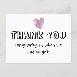 Dank u dat u ons hebt genegeerd toen wij geen gesc feestdagenkaart