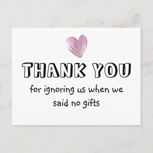 Dank u dat u ons hebt genegeerd toen wij geen gesc feestdagenkaart (Voorkant)