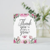 Dank u dat u ons heeft geholpen te groeien - briefkaart (Staand voorkant)