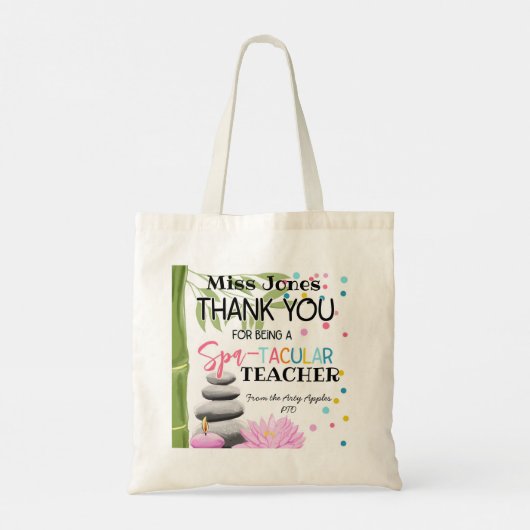 dank u dat u spa-taculaire Canvas tas bent (Achterkant)