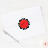 Dank u dat we u opnieuw bezoeken ronde sticker (Envelop)