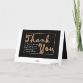 DANK U de BRUINE Brieven van de Dag van Beroeps Bedankkaart (Achterkant)