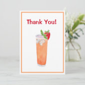 Dank u de Drink van de Zomper van de Waterverf Bedankkaart (Staand voorkant)