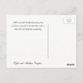 Dank u de Foto van het Huwelijk Briefkaart (Achterkant)