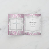 Dank u de Heilige Communie van het fotomeisje Bedankkaart (Binnen)