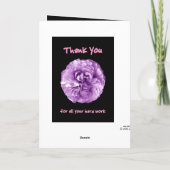 DANK U de PAARS van de Dag van Beroeps Admin Bedankkaart (Achterkant)