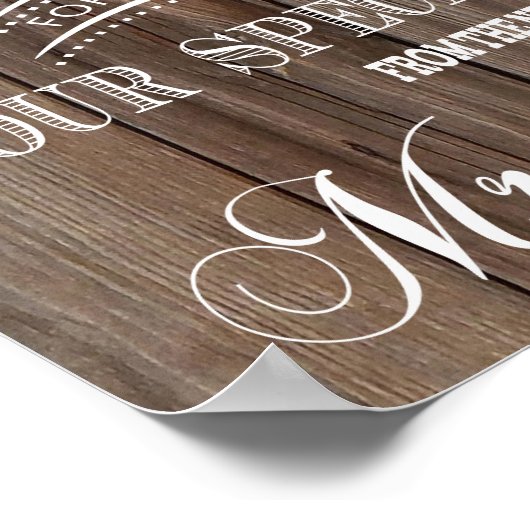 DANK U DE RUSTISCHE AFDRUKAFDRUKKING VAN HET POSTE POSTER (Hoek)