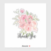 Dank u de Sticker van het Ontwerp van Rozen (Vel)