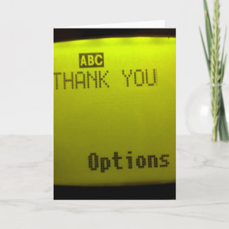 Dank u de telefoonwenskaart van de Cel Bedankkaart