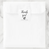 Dank u de Thanksgiving van het het bladescript van Vierkante Sticker (Tas)