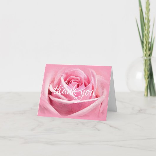 Dank u de Vloer van het Roos van de Waterverf van Bedankkaart (Voorkant)