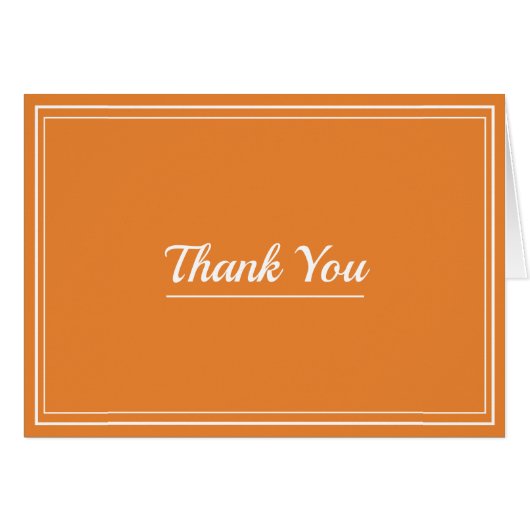 Dank u decoratieve lijnen minimaal Sinaasappel dou (Voorkant Horizontaal)