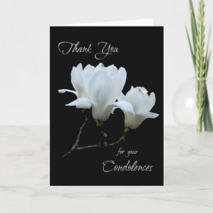 Dank u deelnemings witte magnolia's bedankkaart
