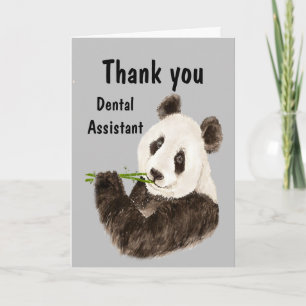 Dank u Dental Assistant voor Funny Panda Beer Kaart