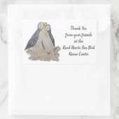 Dank u Dierenredding Schattigee Puffins Rechthoekige Sticker (Tas)