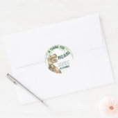 Dank u, dinosaurus ronde sticker (Envelop)