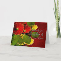 Dank u, dochter en schoonzoon