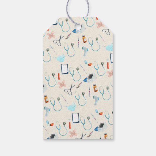 Dank u Doctor Medical Baby shower voorkeursmerk Cadeaulabel (Achterkant)