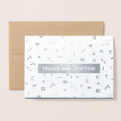 Dank u, dokter. Red Carnan Luxury Folie Kaarten (Voorkant met envelop)