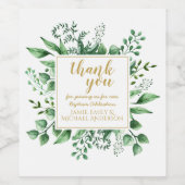 Dank u doop WIJN LABELS Gift Idee Etiket (Enkel label)