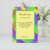 Dank u douane kleurrijke Spons verf gelegenheid Bedankkaart (Staand voorkant)
