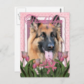 Dank u - Duitse Herder - Kans Briefkaart (Voorkant / Achterkant)