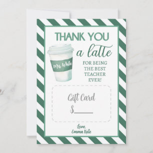 Dank u een Latte - Teacher Gift Cart Sjabloon
