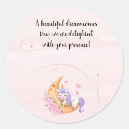 Dank u eenhoorn sticker