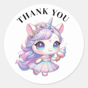 Dank u Eenhoorn Stickers