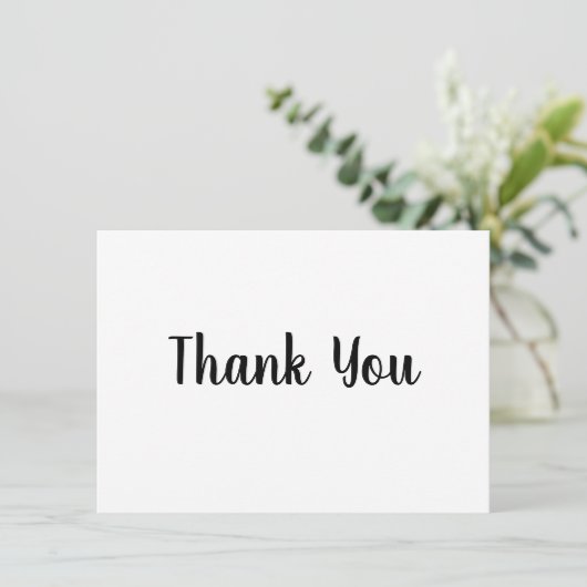 Dank u eenvoudige minimale tekststijlkaart (Staand voorkant)