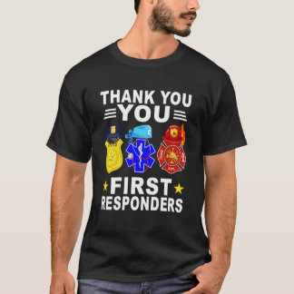 Dank U Eerst Respons Patriottische EMT Politie Fi T-shirt