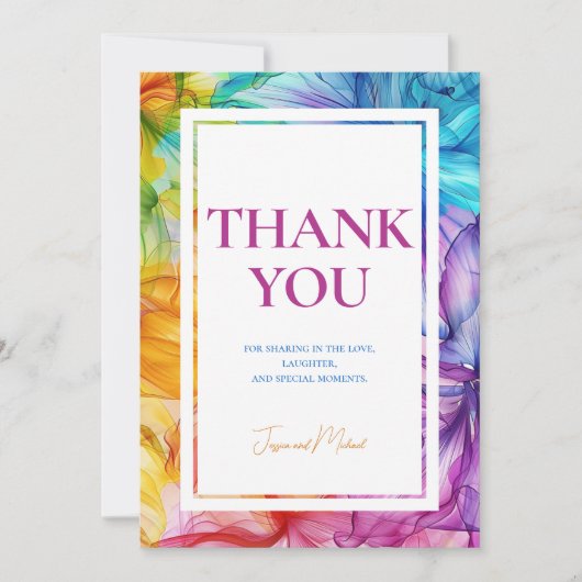 ❤️Dank u Eetherische Bloom Bedankkaart (Voorkant)