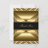 Dank u Elegant 30ste verjaardag Exotisch Rijk Goud Bedankkaart (Voorkant)