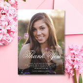 Dank u elegant het manuscript van de verjaardagsfo bedankkaart