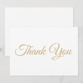 Dank u elegant manuscript gouden witte notitiekaar (Voorkant / Achterkant)