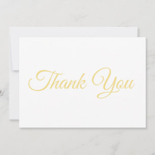 Dank u elegant manuscript licht gouden witte kaart