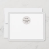 DANK U elegant zakelijk zwart wit Bedankkaart (Achterkant)