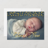 Dank u en Baby Geboorte Aankondiging (Voorkant / Achterkant)