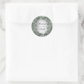 Dank u Eucalyptus verjaardag bruid Mint grijs Ronde Sticker (Tas)
