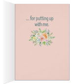 Dank u/excuses Funny Friendship Wenskaart (Binnen (Rechts))