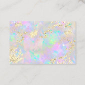 Dank u Faux Glitter Opal Texture visitekaartje (Achterkant)