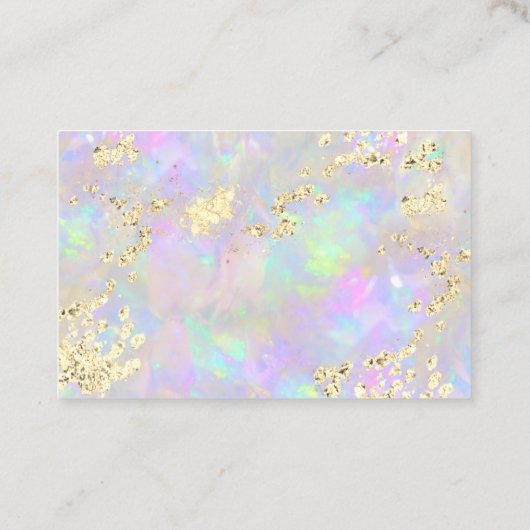 Dank u Faux Glitter Opal Texture visitekaartje (Achterkant)