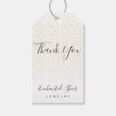Dank u Faux Gold Confetti Handmade Hang Label Cadeaulabel (Voorkant)